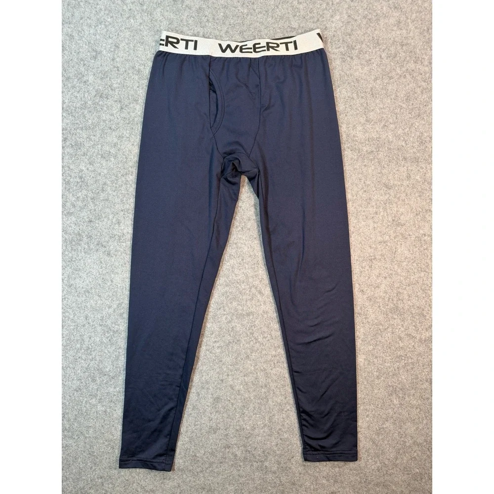 WEERTI Mens Thermal Compression Leggings Navy Blue Base Layer Size M‎